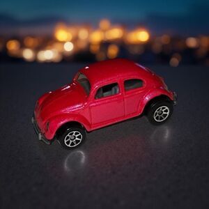 Vintage 1988 Hot Wheels VW Beetle Bug Pearl Pink Volkswagen Mattel Diecast